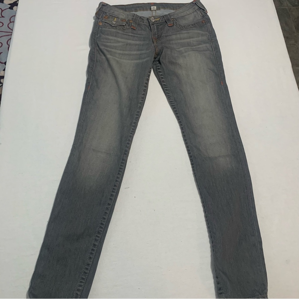 Vintage 00's True Religion Skinny Hidden Women's Jeans Made in Mexico Size 28